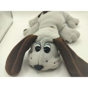 Vintage 1984 Pound Puppies Tonka Irwin Toy Plush Grey Brown Spotted Dog Small
